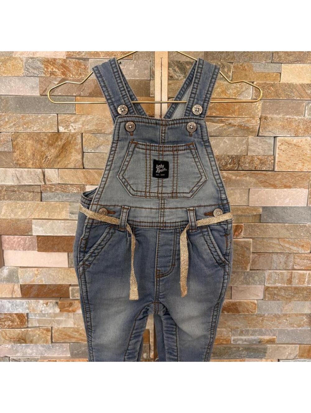 Oshkosh B Gosh Kid's Blue and Navy Dungarees-overall